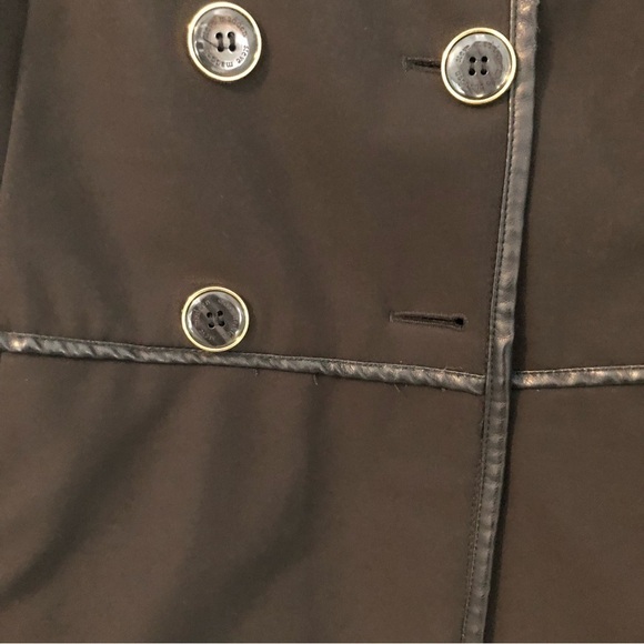 Steve Madden Black Double Breasted Pea Coat Size Medium - Picture 5 of 12